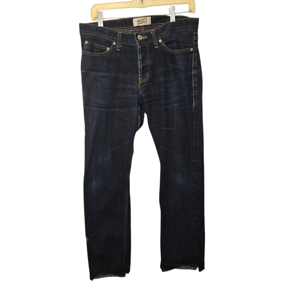 Naked & Famous Weird Guy‎ Indigo Selvedge Japanese Denim Jeans Mens Size 33